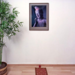 Yogahaus - Buddhabild im Erdgeschoss